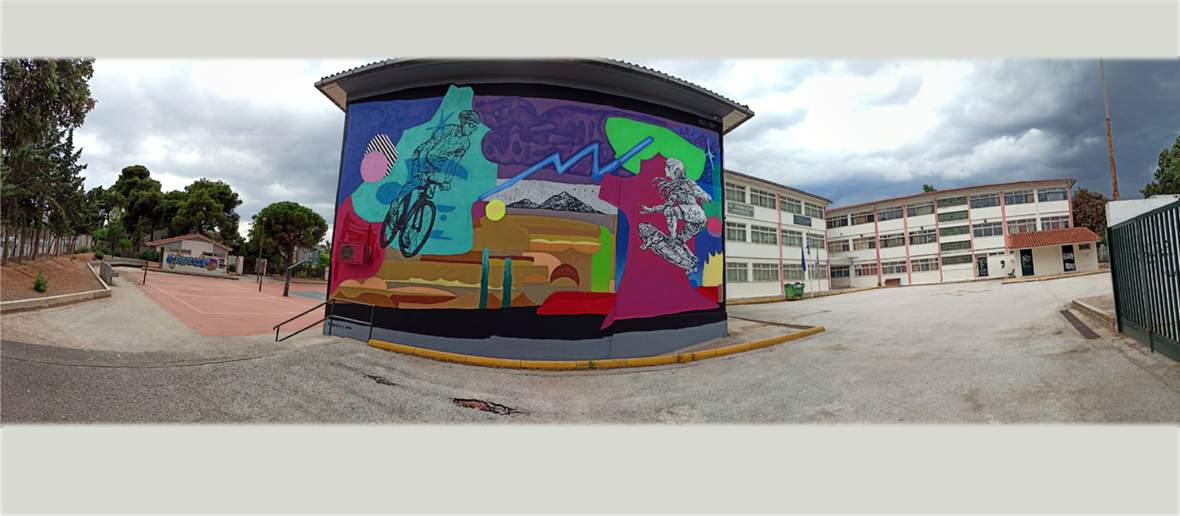 3nd Secondary school, 2nd mural, Kifissia, Attiki, Greece, 2020